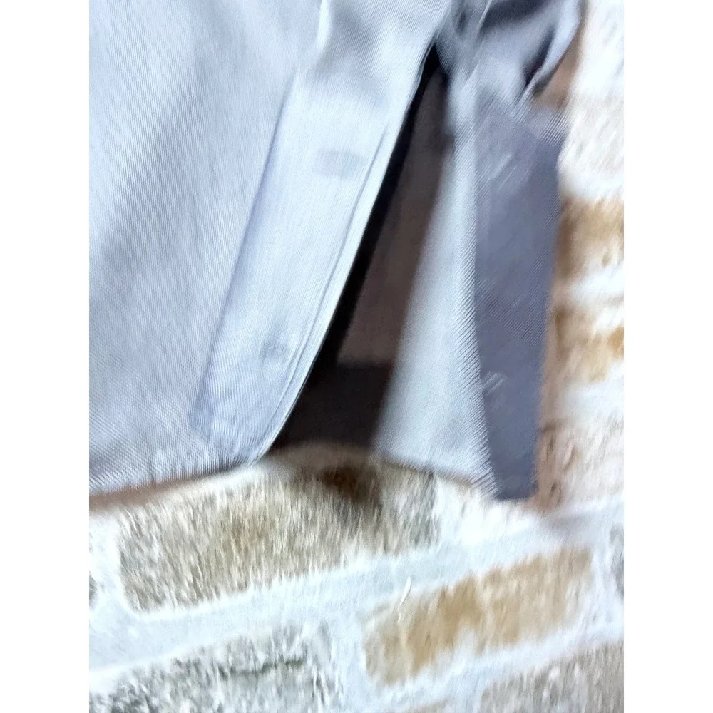 Banana Republic Mens Non-Iron Slim Fit Dress‎ Shirt Grey French Cuff Large L